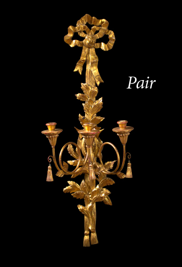 Large Pair of Italian Carved