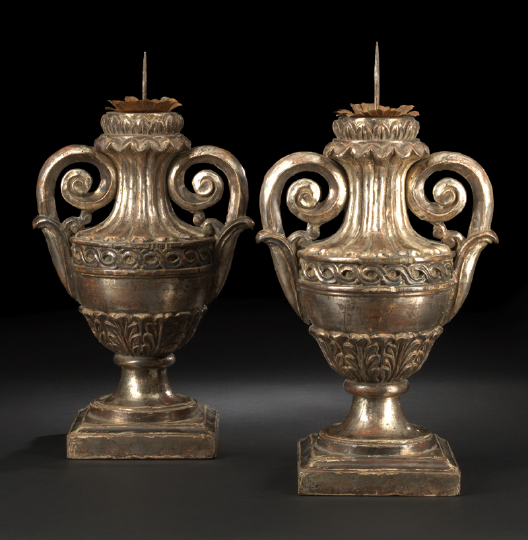 Large Pair of Italian Carved and