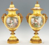 LARGE PAIR OF SEVRES STYLE BRO