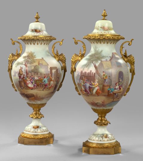 Large Pair of Sevres-Style