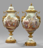 Large Pair of Sevres-Style Por