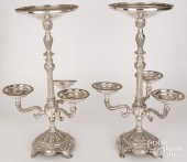 LARGE PAIR OF SILVER PLATED EP