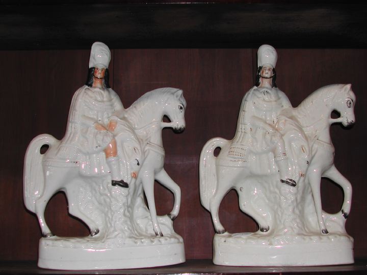 Large Pair of Staffordshire Pottery