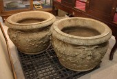 LARGE PAIR OF VINTAGE CONCRETE