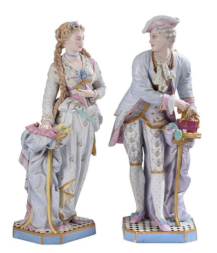 LARGE PAIR OF VION & BAURY BISQUE