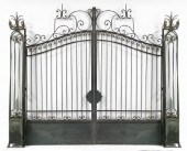 Large Pair of Wrought-Iron and