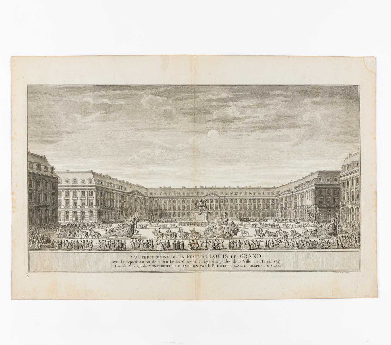 LARGE PARISIAN ENGRAVING OF PLACE