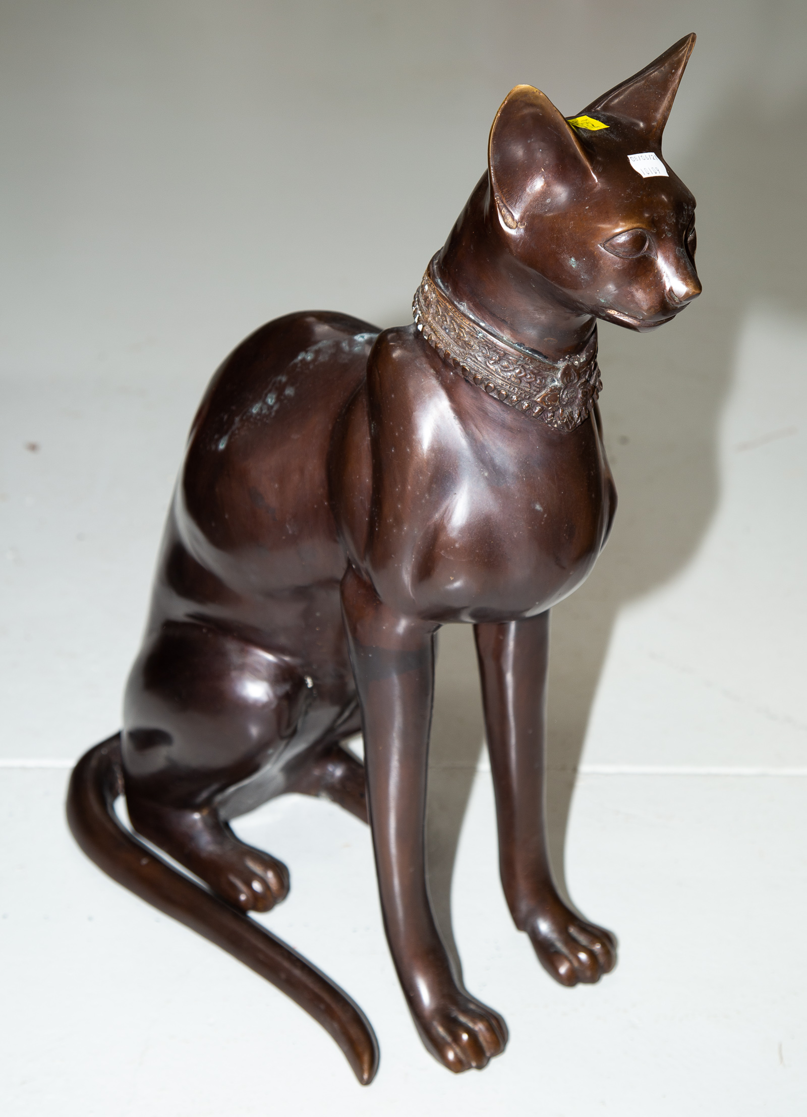 LARGE PATINATED BRONZE FIGURE OF