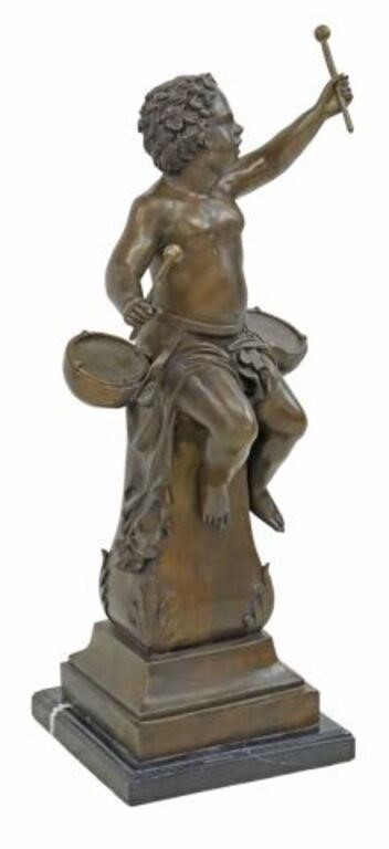 LARGE PATINATED BRONZE MUSICAL