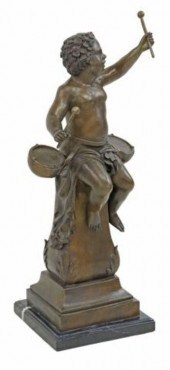 LARGE PATINATED BRONZE MUSICAL