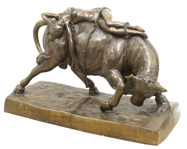 LARGE PATINATED BRONZE SCULPTURE