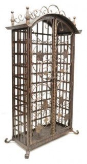 LARGE PATINATED IRON 63 BOTTLE