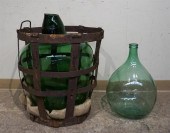 LARGE PATINATED METAL BASKET W