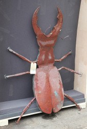 LARGE PATINATED METAL FIGURAL