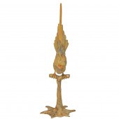LARGE PATINATED METAL FIGURE O