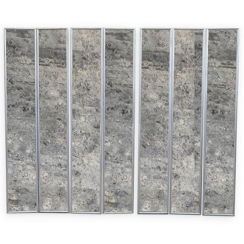 LARGE PATINATED MIRRORED PANEL