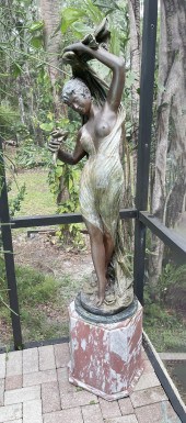 LARGE PATINATED NUDE NOUVEAU S