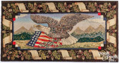 LARGE PATRIOTIC HOOKED RUG OF