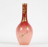 Large peachblow vase with Japa