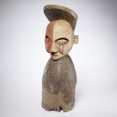 LARGE PENDE CARVED POLYCHROME