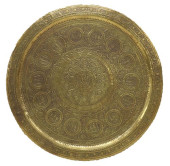 LARGE PERSIAN CHASED BRASS WAL