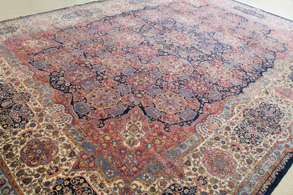 LARGE PERSIAN KERMAN PALACE CARPET,