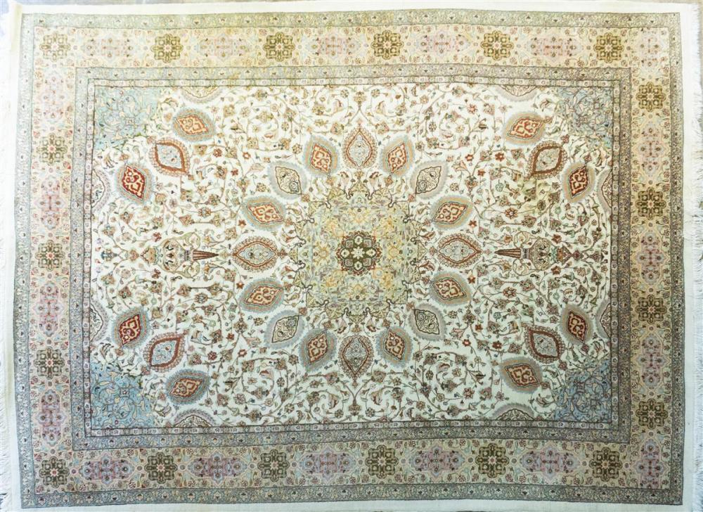 LARGE PERSIAN NAIN WOOL RUGLARGE