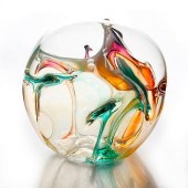 LARGE PETER BRAMHALL GLASS ORB