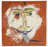 LARGE PICASSO MADOURA TILE 'VI