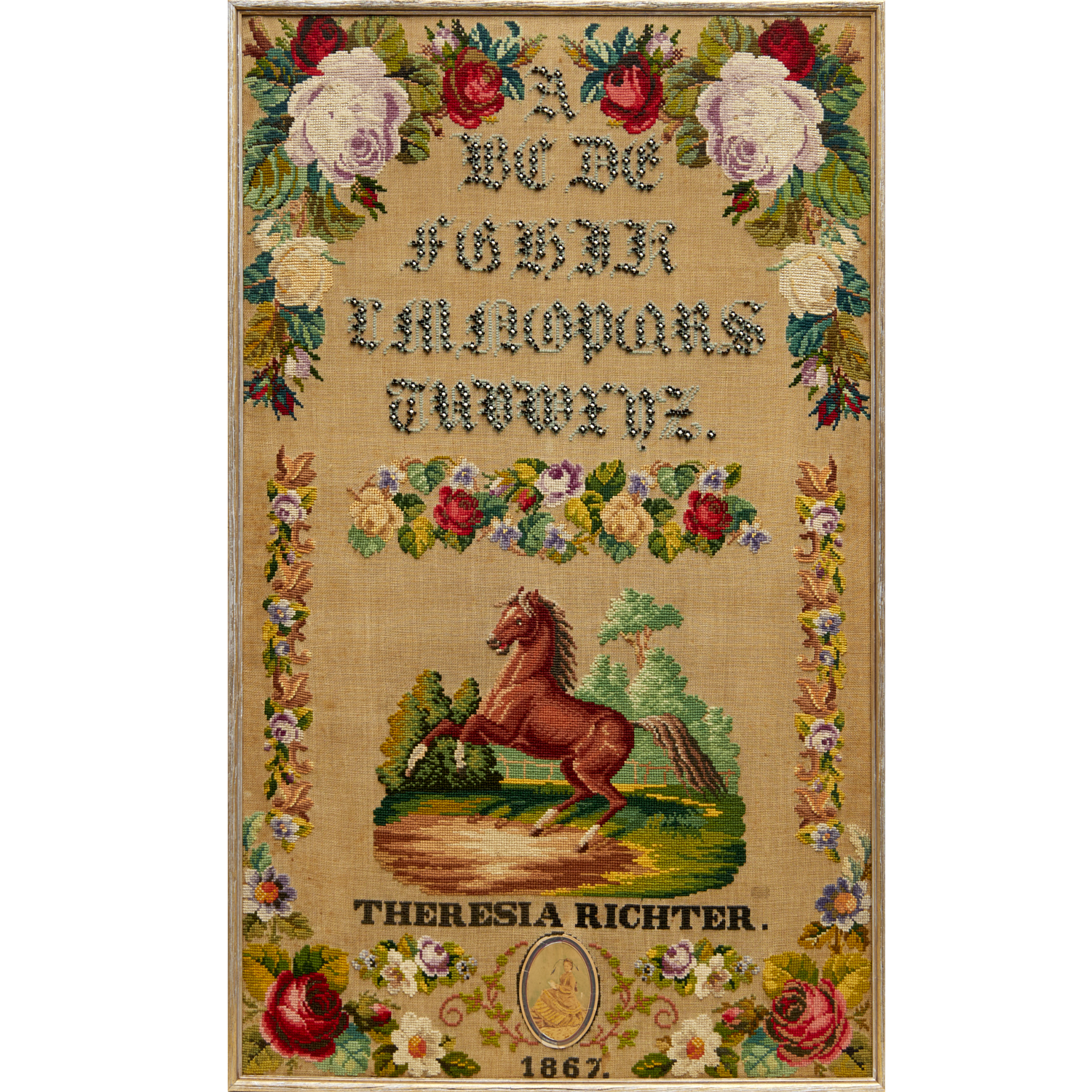 LARGE PICTORIAL NEEDLEPOINT
