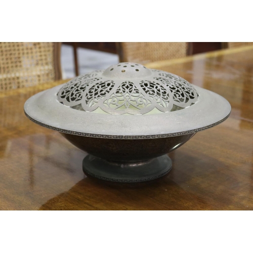 Large pierced top rose bowl with