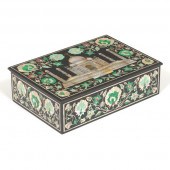 LARGE PIETRA DURA BOX WITH TAJ