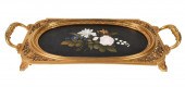 LARGE PIETRA DURA & BRONZE TRA