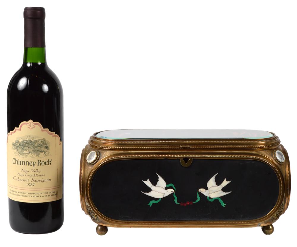 LARGE PIETRA DURA JEWELRY CASKET