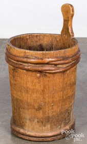 LARGE PINE PIGGIN, 19TH C.Larg