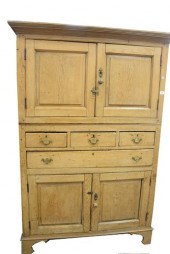 LARGE PINE TWO PART CABINET HA