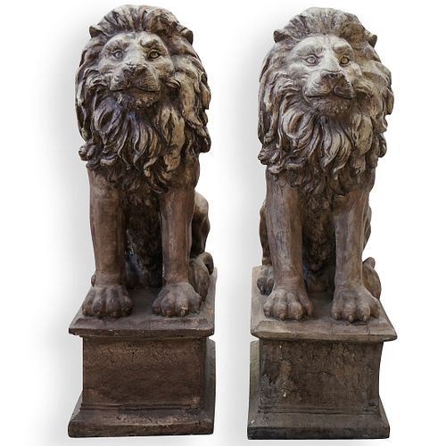 LARGE PLASTER LION