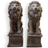 LARGE PLASTER LION STATUESDESC