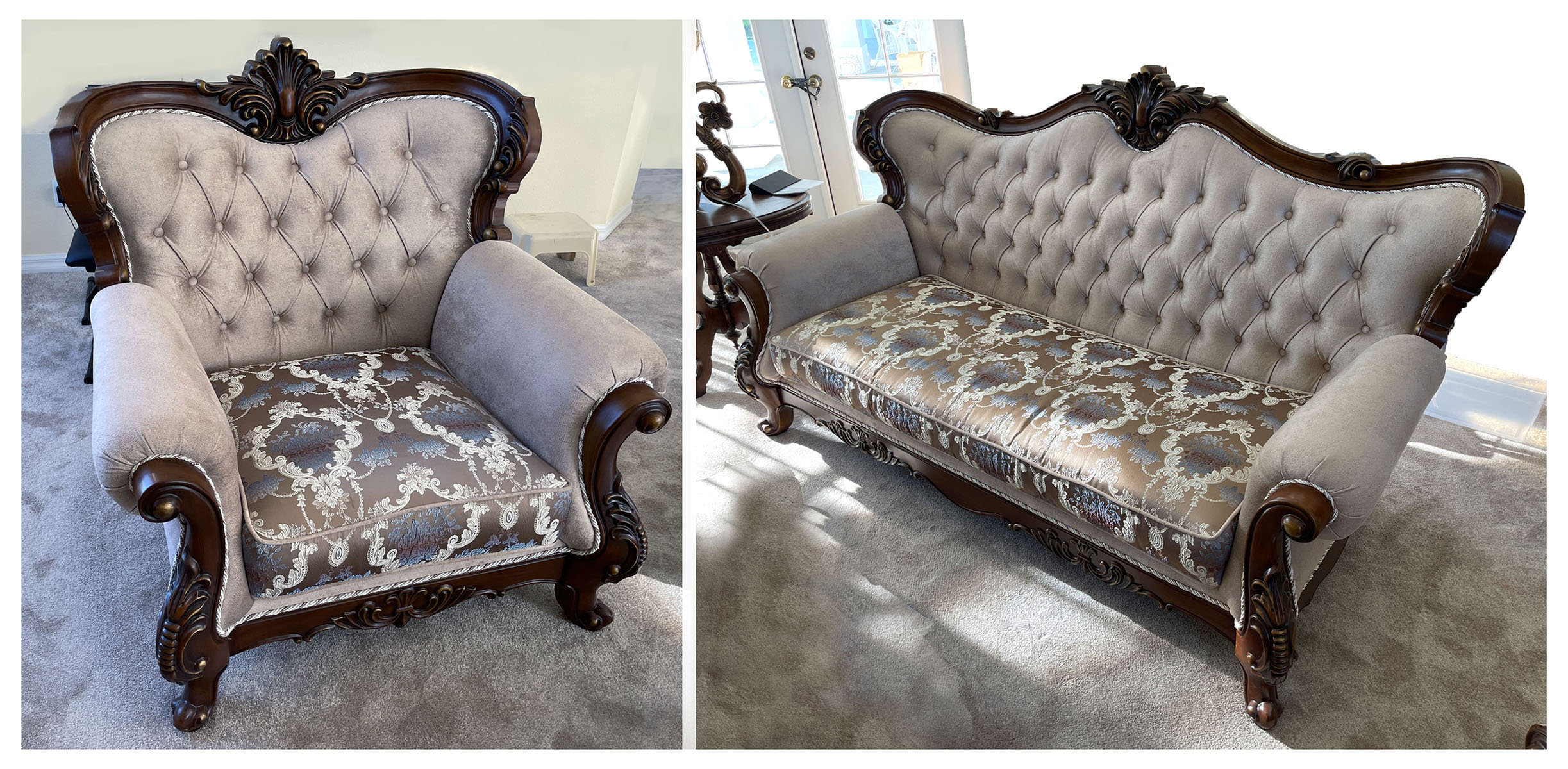 LARGE PLUSH BUTTON & TUFTED NEW