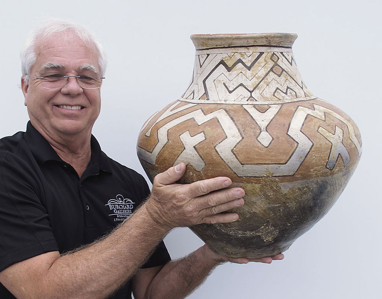 LARGE POLYCHROME PERUVIAN POTTERY