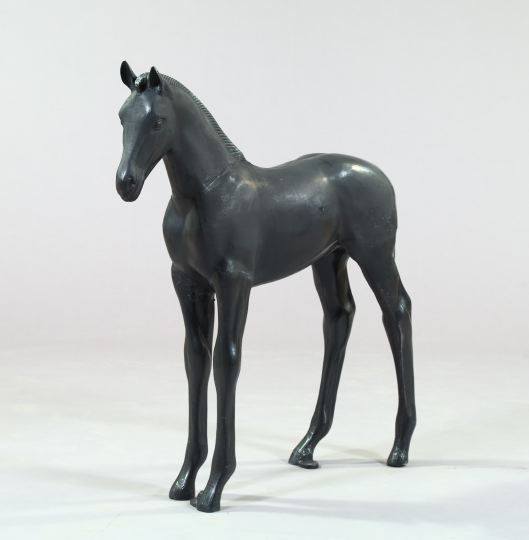 Large Polychromed Cast-Metal Garden