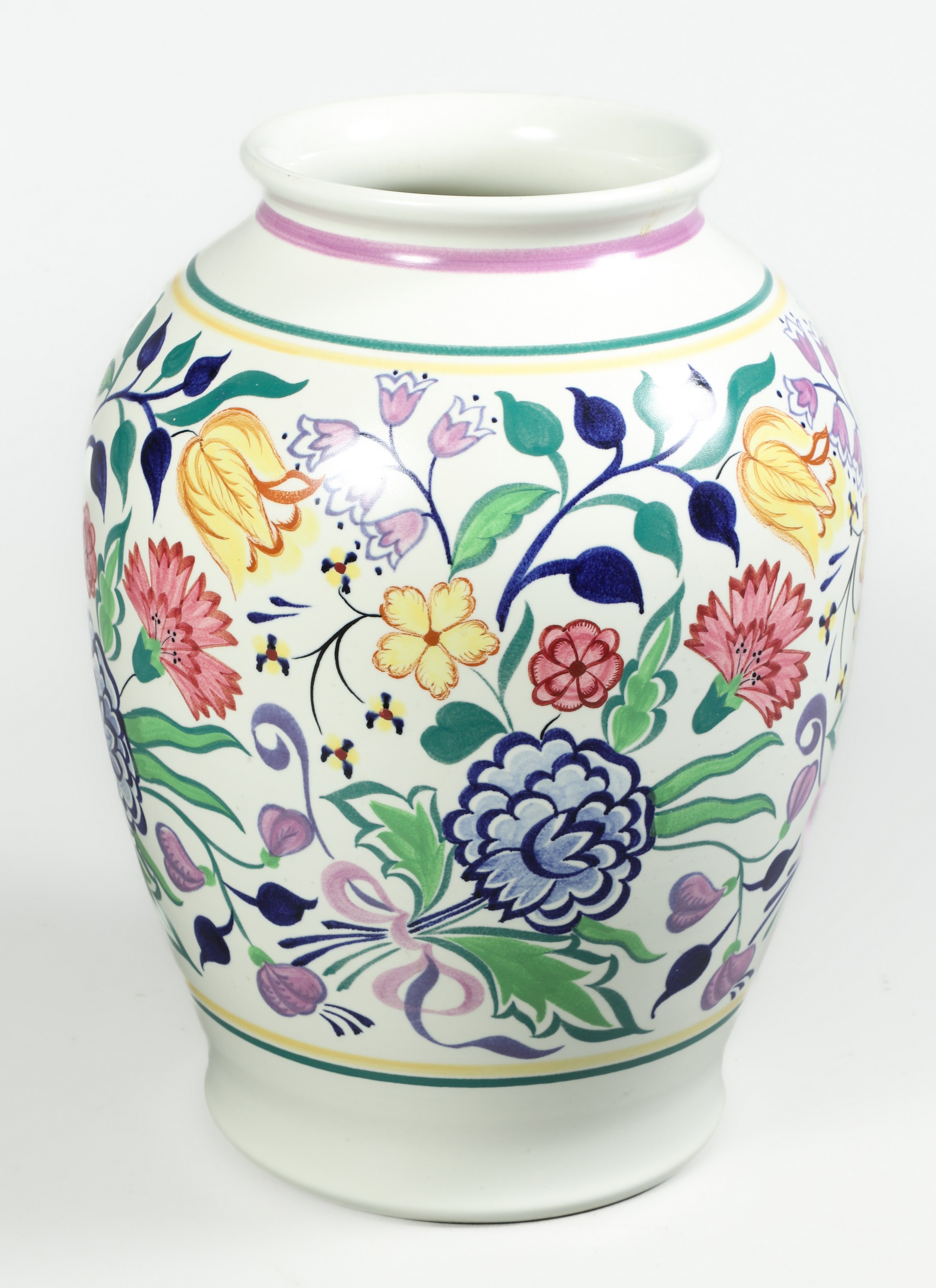 Large Poole Pottery vase, hand