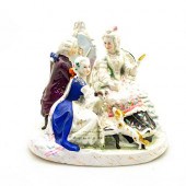 LARGE PORCELAIN FIGURAL GROUP,