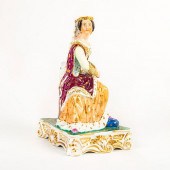 LARGE PORCELAIN GILDED FIGURAL