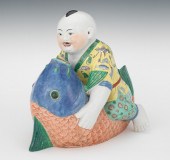 Large Porcelain of Boy Wrestli