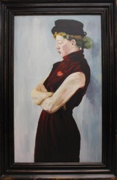 LARGE PORTRAIT OF A WOMAN, OIL