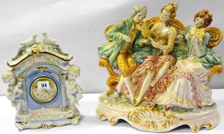 Large Pottery Figuregroup of