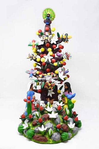 LARGE POTTERY SCULPTURE SIGNED
