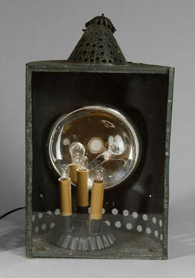 Large punched tin lantern,
