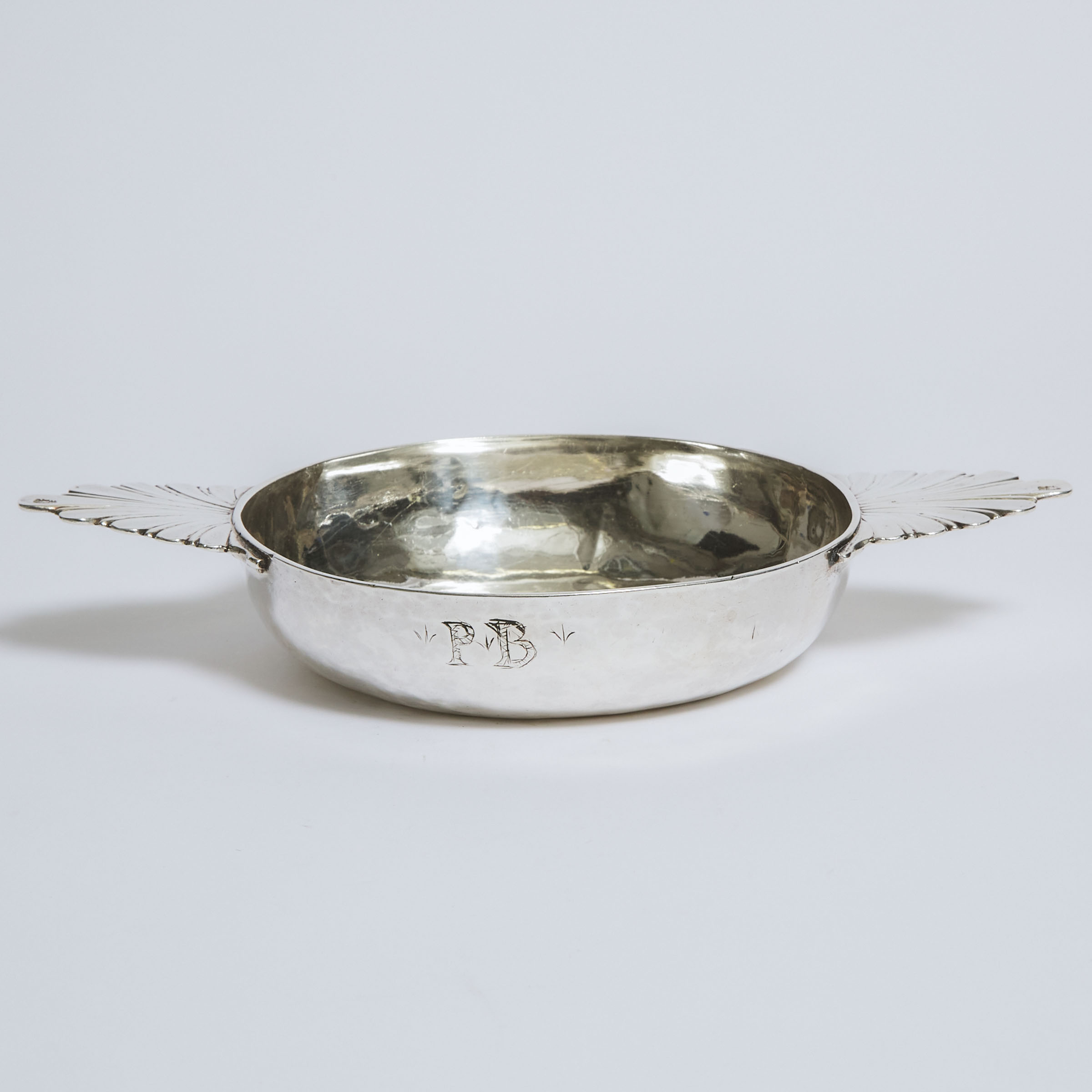 Large Quebec Silver Ecuelle,